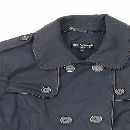 Autograph Womens Blue Jacket Size 12 Button