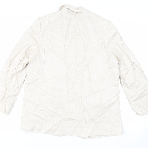 Marks and Spencer Womens Beige Jacket Blazer Size 16 - Open