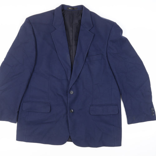 BHS Mens Blue Wool Jacket Blazer Size 44 Regular