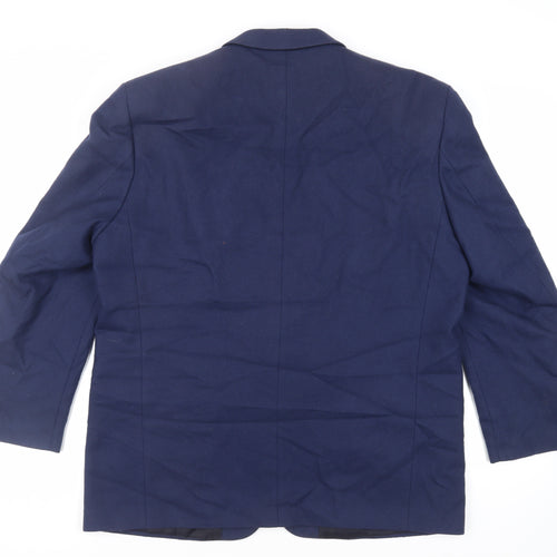 BHS Mens Blue Wool Jacket Blazer Size 44 Regular