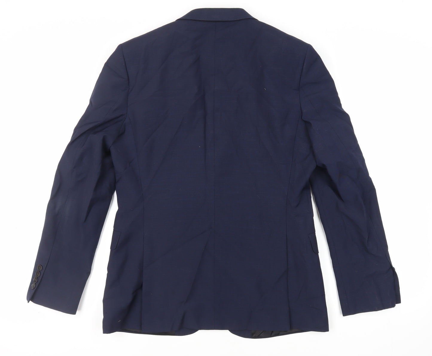 John Lewis Mens Blue Polyester Jacket Suit Jacket Size 40 Regular