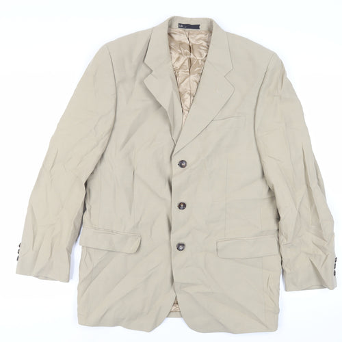 BHS Mens Beige Lyocell Jacket Suit Jacket Size 40 Regular