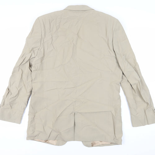 BHS Mens Beige Lyocell Jacket Suit Jacket Size 40 Regular