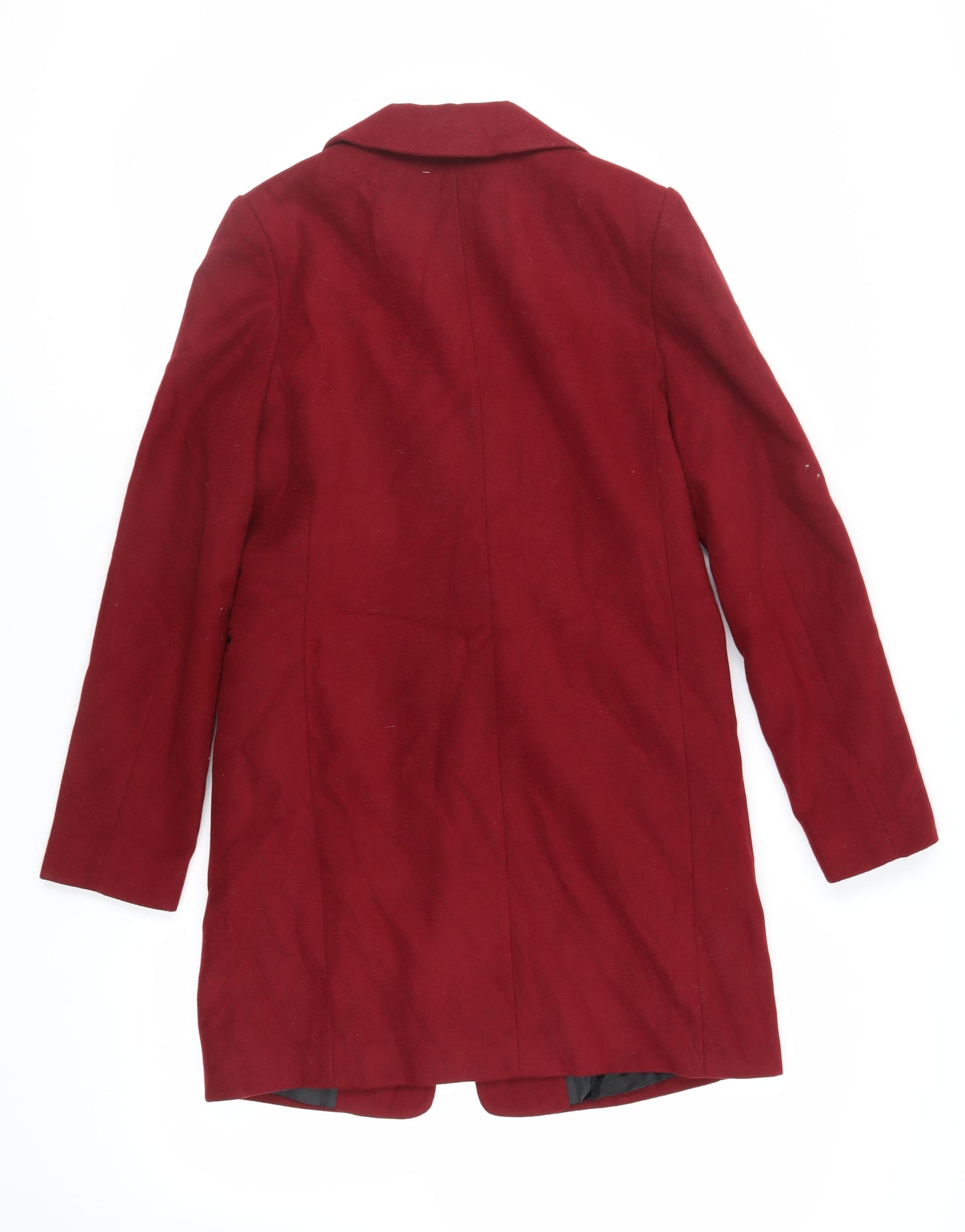 ASOS Womens Red Overcoat Coat Size 6 Button