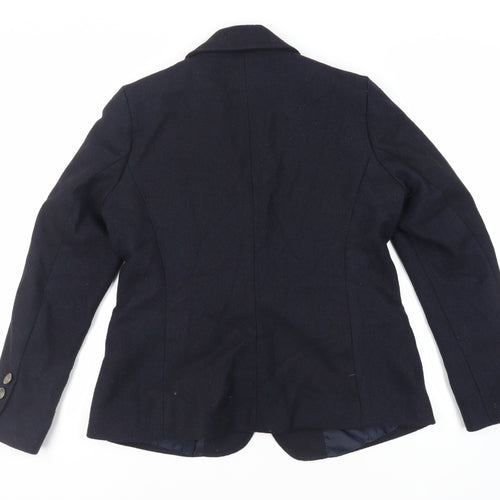 Cotton Traders Womens Blue Jacket Blazer Size 14 Button