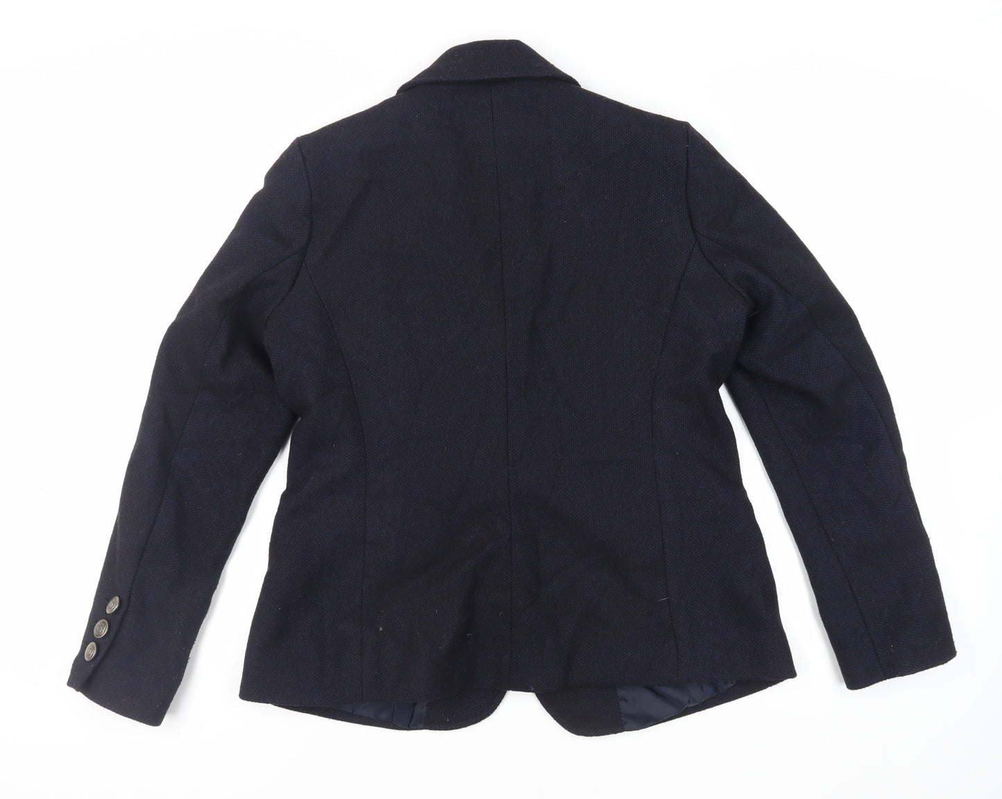 Cotton Traders Womens Blue Jacket Blazer Size 14 Button