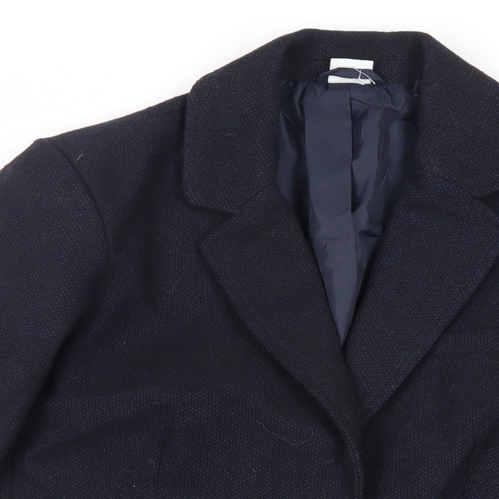 Cotton Traders Womens Blue Jacket Blazer Size 14 Button