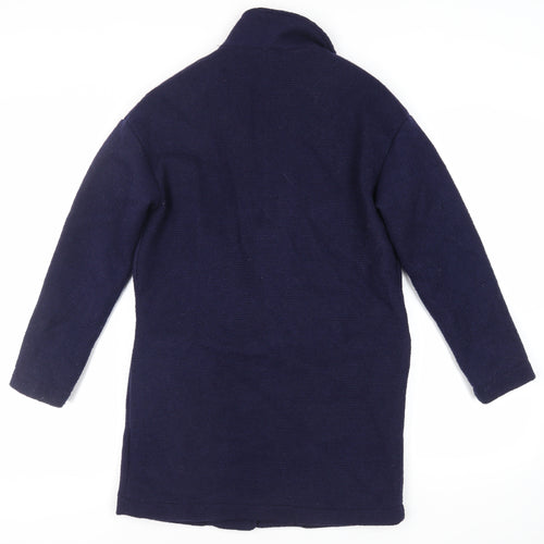 Per Una Womens Blue Overcoat Coat Size 8 Button