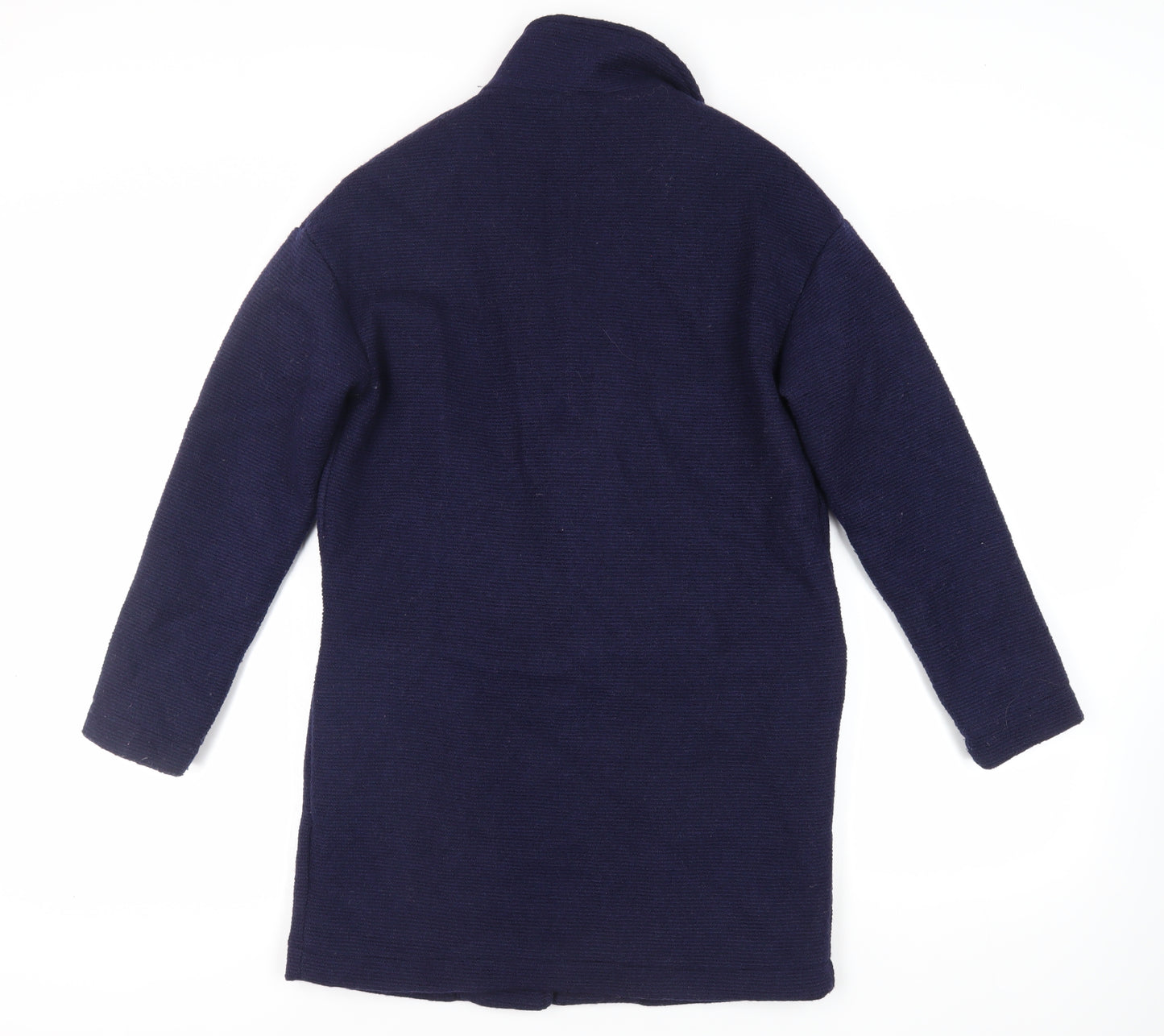 Per Una Womens Blue Overcoat Coat Size 8 Button