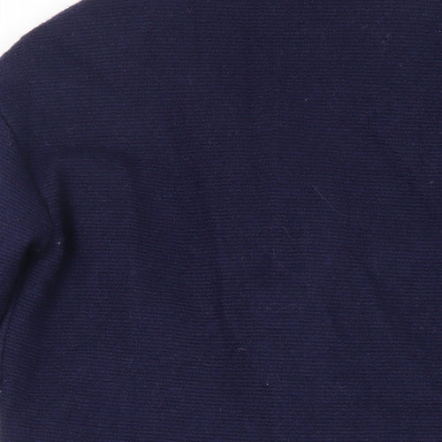 Per Una Womens Blue Overcoat Coat Size 8 Button