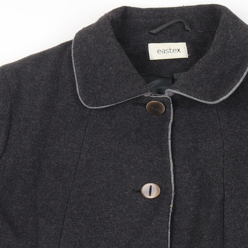Eastex Womens Grey Overcoat Coat Size 18 Button - Vintage