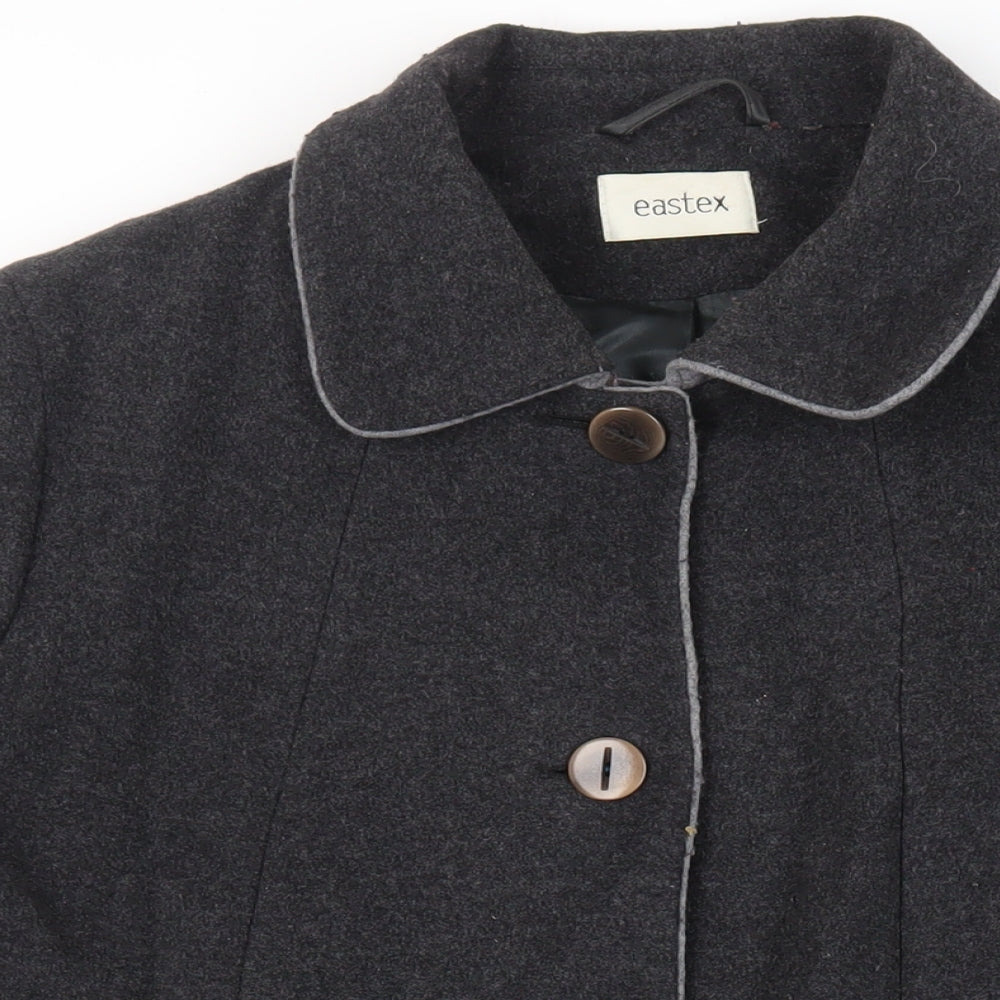 Eastex Womens Grey Overcoat Coat Size 18 Button - Vintage