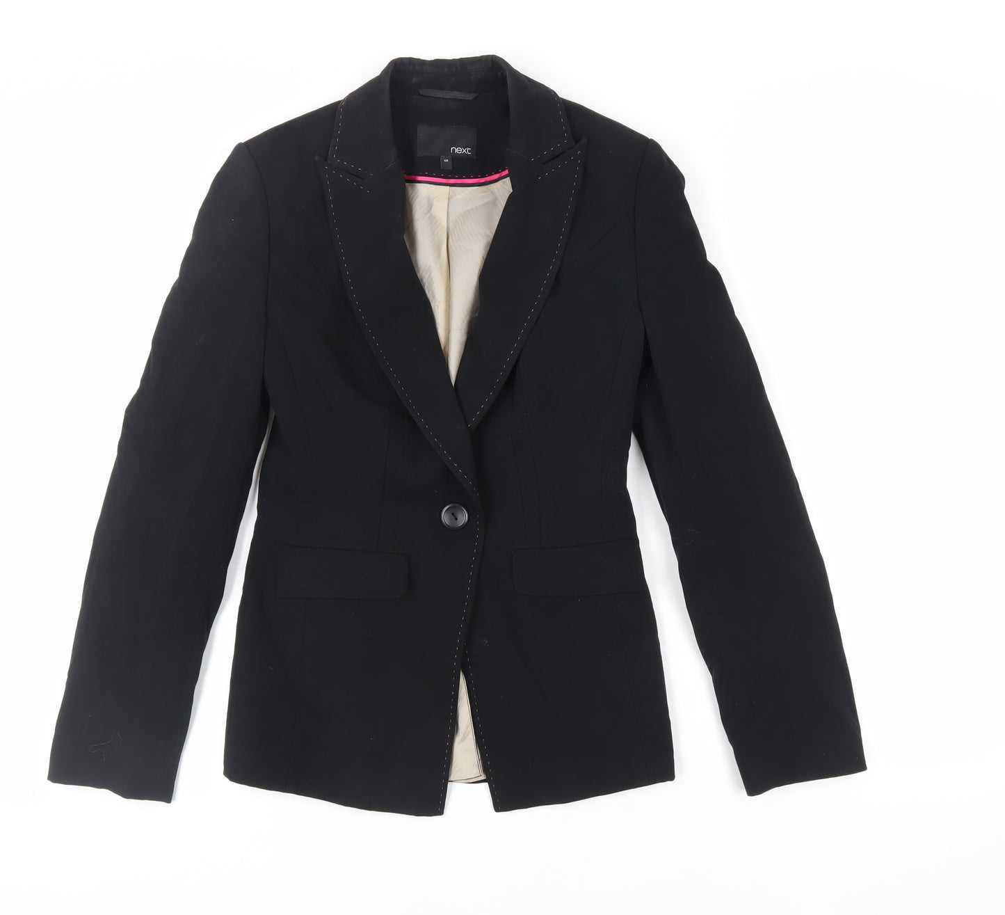 NEXT Womens Black Jacket Blazer Size 6 Button
