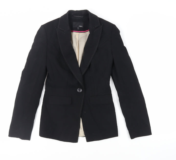 NEXT Womens Black Jacket Blazer Size 6 Button