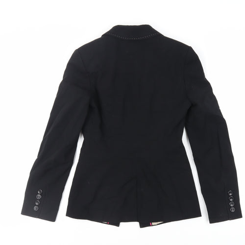 NEXT Womens Black Jacket Blazer Size 6 Button