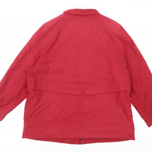 Marks and Spencer Womens Red Jacket Size 18 Zip - Lightweight