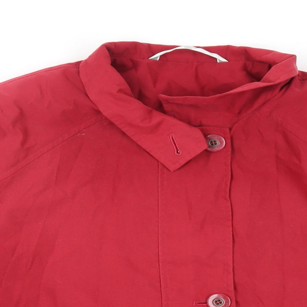Marks and Spencer Womens Red Jacket Size 18 Zip - Lightweight