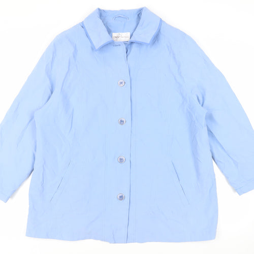 EWM Womens Blue Jacket Size 22 Button - Lightweight