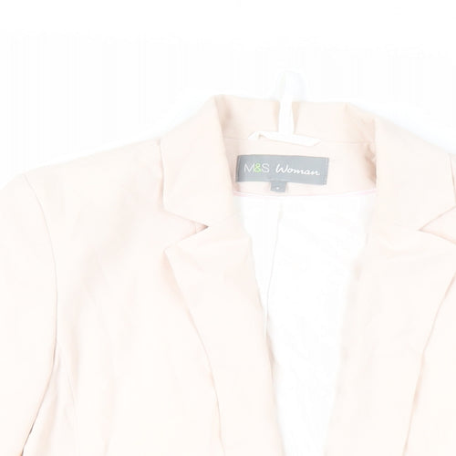Marks and Spencer Womens Pink Jacket Blazer Size 8 - Open