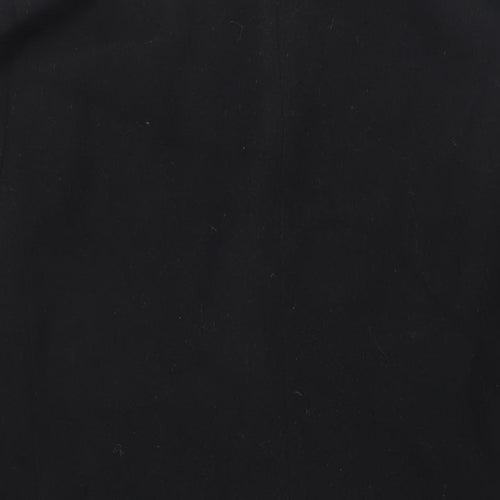Marks and Spencer Mens Black Overcoat Coat Size L Button