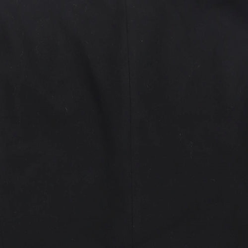 Marks and Spencer Mens Black Overcoat Coat Size L Button