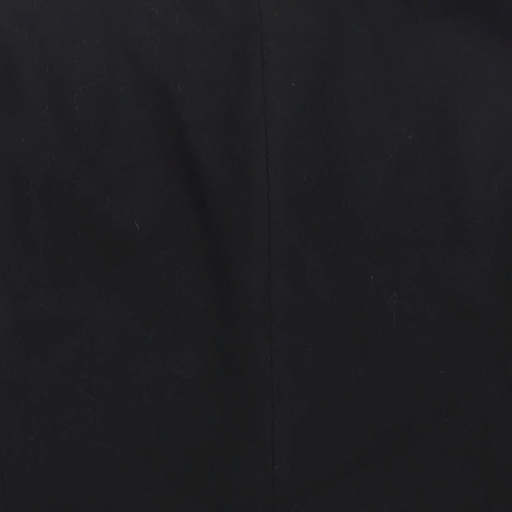 Marks and Spencer Mens Black Overcoat Coat Size L Button