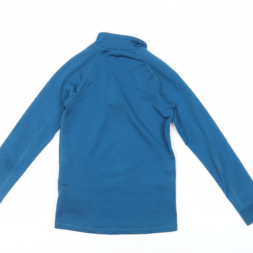 Oxylane Boys Blue Polyester Pullover Sweatshirt Size 10 Years Zip - Lightweight