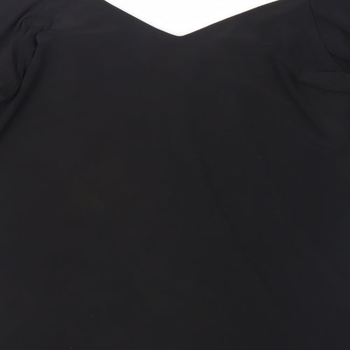River Island Womens Black Polyester Mini Size 10 Off the Shoulder Pullover