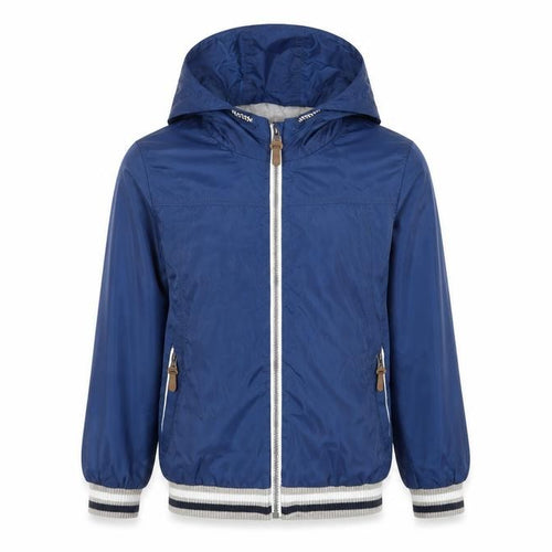 Dunnes Stores Boys Blue Windbreaker Jacket Size 10 Years Zip - Hooded