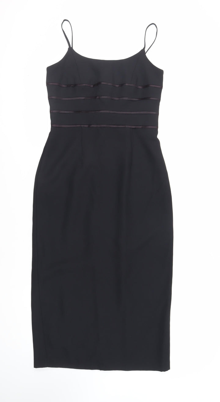 Principles Womens Black Polyester Sheath Size 12 Roll Neck Zip - Lined