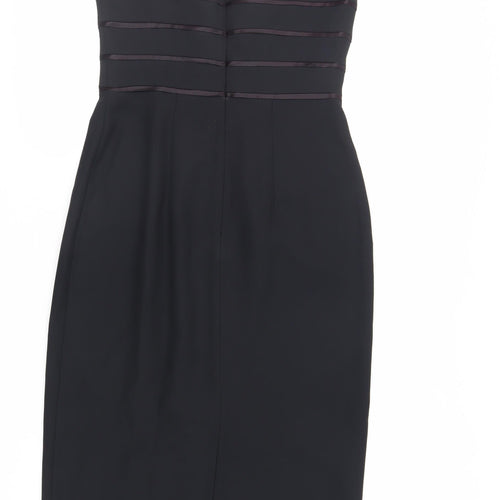 Principles Womens Black Polyester Sheath Size 12 Roll Neck Zip - Lined