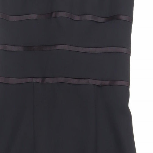 Principles Womens Black Polyester Sheath Size 12 Roll Neck Zip - Lined
