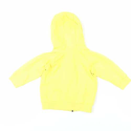 NEXT Baby Yellow Cotton Full Zip Jumper Size 9-12 Months Zip - Hooded