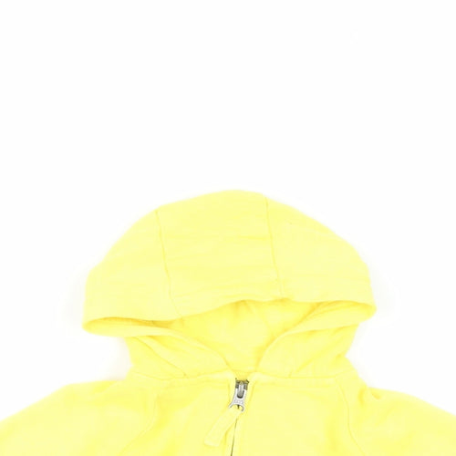 NEXT Baby Yellow Cotton Full Zip Jumper Size 9-12 Months Zip - Hooded