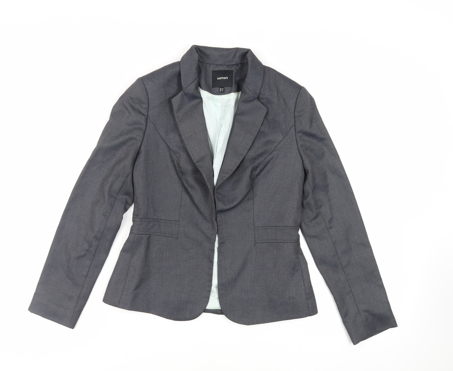 Koton Womens Grey Jacket Blazer Size 8 Hook & Eye