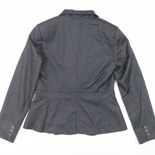 Koton Womens Grey Jacket Blazer Size 8 Hook & Eye