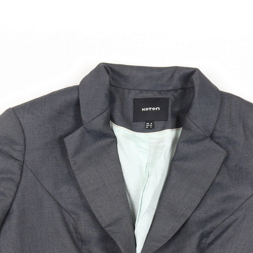 Koton Womens Grey Jacket Blazer Size 8 Hook & Eye