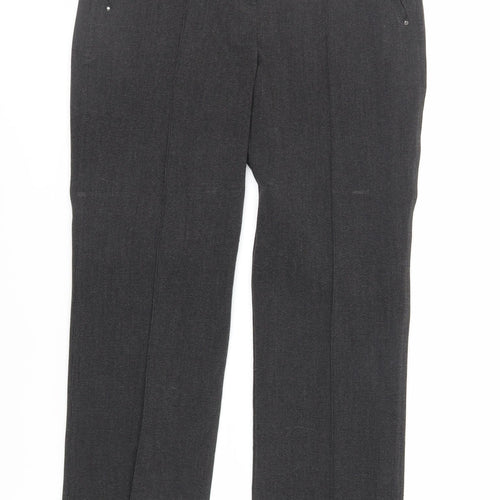 Marks and Spencer Womens Black Polyester Dress Pants Trousers Size 8 L29 in Regular Zip