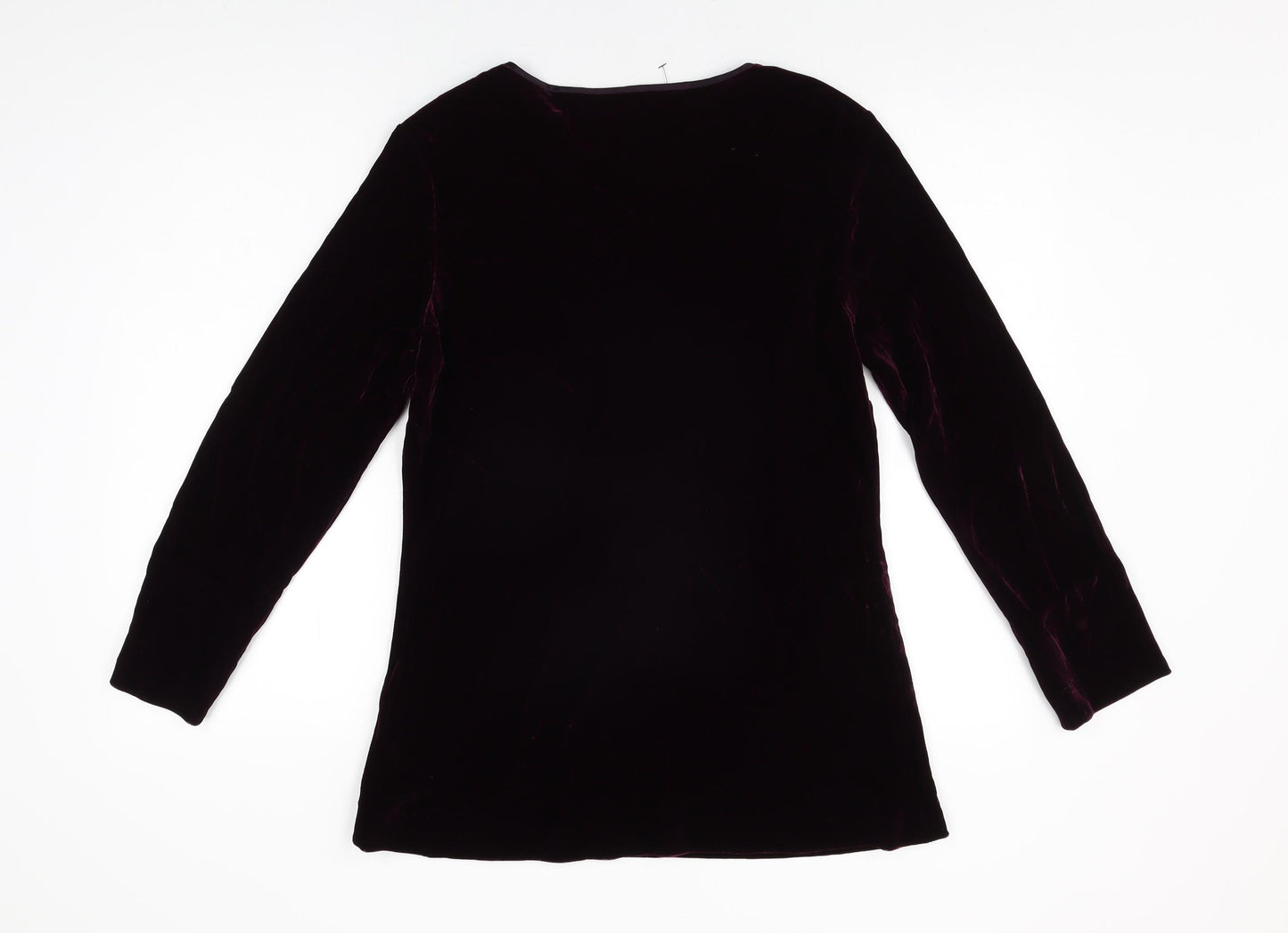 Fenn Wright Manson Womens Purple Viscose Basic T-Shirt Size 14 Round Neck