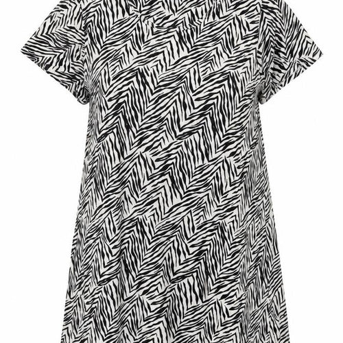 Marks and Spencer Womens White Geometric Cotton Top Dress Size 18