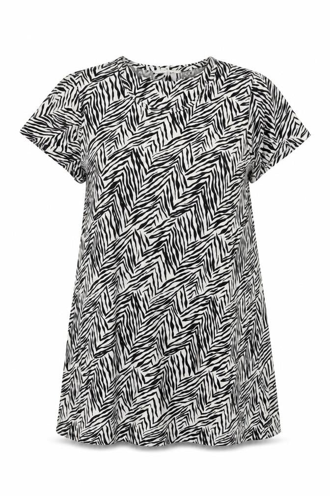 Marks and Spencer Womens White Geometric Cotton Top Dress Size 18