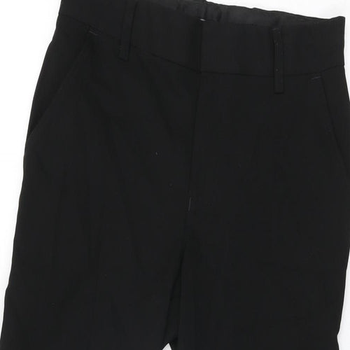 Marks and Spencer Girls Black Polyester Dress Pants Trousers Size 10-11 Years L25 in Regular Zip