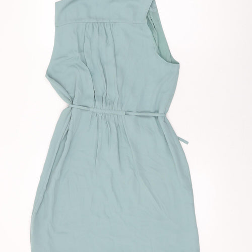 H&M Womens Blue Polyester Shift Size S V-Neck Pullover