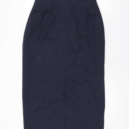Yessica Womens Blue Polyester Straight & Pencil Skirt Size 14 Zip