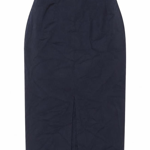 Yessica Womens Blue Polyester Straight & Pencil Skirt Size 14 Zip