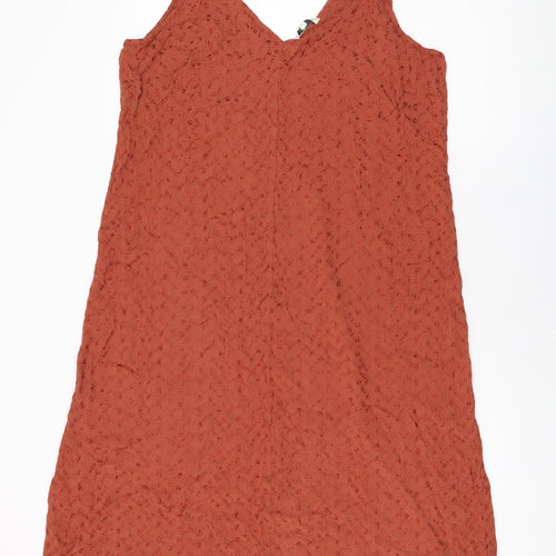 NEXT Womens Brown Viscose Shift Size 18 V-Neck Pullover