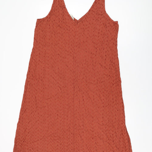 NEXT Womens Brown Viscose Shift Size 18 V-Neck Pullover