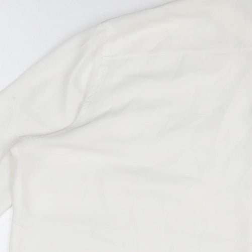 NEXT Womens White Polyester Basic Button-Up Size 14 Collared