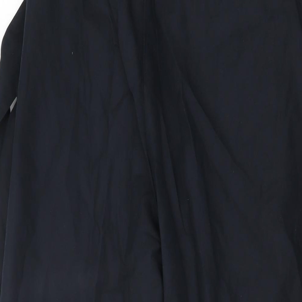 COS Womens Black Cotton Trousers Size 8 L24 in Regular Zip