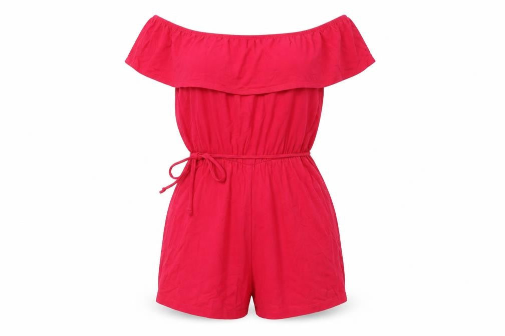 Lipsy Womens Pink Cotton Playsuit One-Piece Size 12 L3 in Pullover